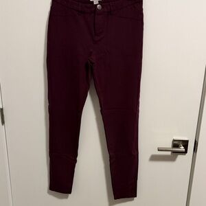 LC Lauren Conrad Plum Cropped Ankle Pants